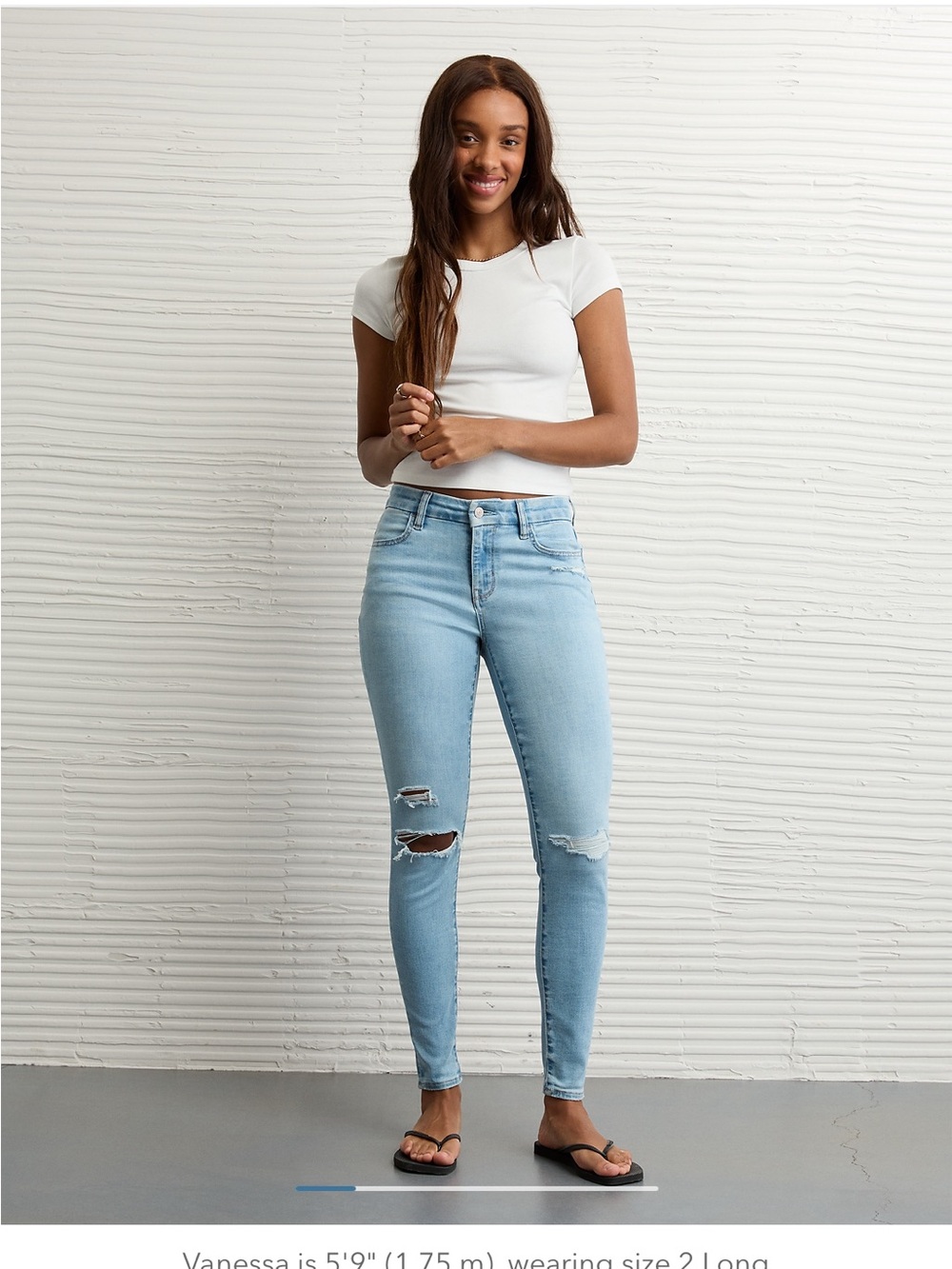 American eagle Light Blue curvy High-Rise jegging 6 xl